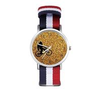 Golden Moon Bigfoot Sasquatch Sport Watch for Men Women Nylon Strap Wrist Watch Analog Quartz Watch