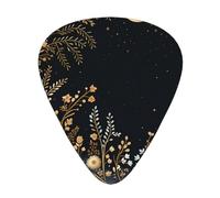 Golden MoonGuitar Picks, 12-Piece Pattern Set, Three Different Thicknesses for Acoustic Electric Guitar and Other Instruments