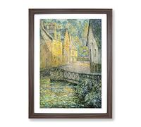 Golden Morning By Henri Le Sidaner Classic Painting Framed Wall Art Print, Ready to Hang Picture for Living Room Bedroom Home Office Décor, Walnut A3 (34 x 46 cm)