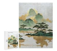 Golden Mountain Landscape Art Print Puzzle 1000 Teile Schwer Puzzle Spielzeug Lernspiel Impossible Herausforderungsspielzeug Für Erwachsene Kinder 500 PCS