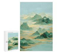 Golden Mountain Landscape Painting Puzzle 1000 Teile Schwer Puzzle Spielzeug Lernspiel Impossible Herausforderungsspielzeug Für Erwachsene Kinder 1000 PCS