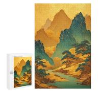 Golden Mountain Landscape Puzzle 1000 Teile Schwer Puzzle Spielzeug Lernspiel Impossible Herausforderungsspielzeug Für Erwachsene Kinder 1000 PCS
