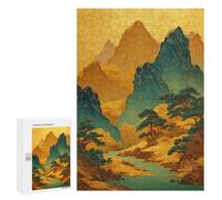 Golden Mountain Landscape Puzzle 1000 Teile Schwer Puzzle Spielzeug Lernspiel Impossible Herausforderungsspielzeug Für Erwachsene Kinder 300 PCS