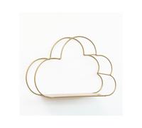 (Golden) Multi-Function Storage Rack Wall Hanging Rack Cloud Shaped Floating Shelf Rack