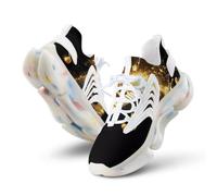 Golden Musical Notes Piano Fashion Trainers for Men Running Shoes