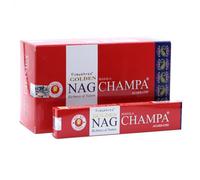 Golden Nag Champa Incense Sticks - Long-Lasting, Calming Fragrance
