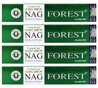 Golden Nag Forest Incense - 4 Packs, 15 Grams per Pack