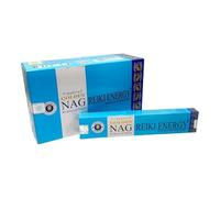 Golden Nag Reiki Energy Masala Incense Joss Stick Natural Handmade Agarbatti Rolled Moulded Bamboo Stick 12 Pack 15 gm