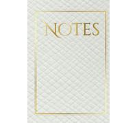 Golden Notes: Luxury White Crocodile Leather Aesthetic Journal: 6x9 Premium Minimalist Notebook with Gold Foil Style Accents, 110 Cream Unlined Pages for Creative Writing & Sketches
