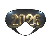 Golden Number 2026 On The Soccer Stadium Sleep Mask | Eye Sleep Shade Cover Blocks Light For Airplane Travel Nap Meditation