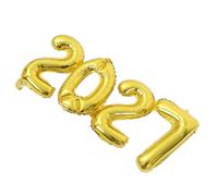Golden Number Balloon, 36.6 Inch Aluminum Film Decor | Bright Vivid Shine, Easy Inflation, Photo Backdrop and Balloon Arch Use, Modern Contemporary Style
