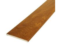 Golden Oak, 95mm x 5m Pencil-Round Architrave uPVC Plastic Window Finishing Trim