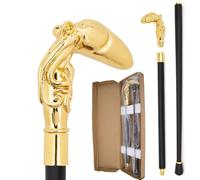 Golden Octopus Fish Squid Walking Cane Fashion Decorative Stick Gentleman Elegant Cosplay Knob Crosier Collection 93cm