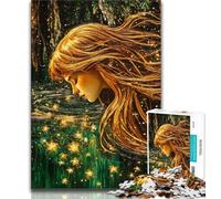 Golden Oil Painting of Mermaid Jigsaw Puzzles for Adults 1000 Jigsaws,Help The Brain Exercise Addictive Toys to Cultivate Patience Parent-child Interaction 50x75cm