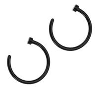 (Golden, One size) 2 Pcs Unisex Surgical Steel Hinged Clicker Segment Nose Rings Hoop Helix Cartilage Earrings Titanium Steel Body Piercing Stud, Black, 5CGZT0AY1046Q85E