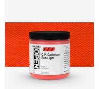 Golden : Open : Slow Drying Acrylic Paint : 237ml (8oz): C.P. Cadmium Red Light IX