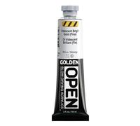 Golden : Open : Slow Drying Acrylic Paint : 59ml (2oz): Iridescent Bright Gold (Fine) VII