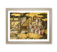 Golden Palace By Kano Eitoku Asian Japanese Framed Print | A3 Oak Framed Wall Art | Ready to Hang | Asian Cityscape Picture | Living Room Bedroom Lounge Office