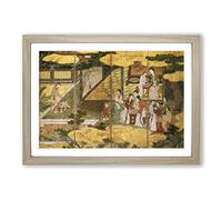 Golden Palace by Kano Eitoku Framed Print | A2 Oak Framed Wall Art | Ready to Hang | Modern Cityscape Picture | Living Room Bedroom Lounge Office