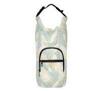 Golden Pampas Grass Light Blue Watercolor Painting Purse with Water Bottle Holder Multi Size Water Bottle Carrier for Biking Water Bottle Accessories,Fits 20 oz, 24 oz, 32 oz,40 oz Bottles