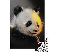 Golden Panda Portrait-1, 1000 Piece Paper Jigsaw, 52x38cm/1000pcs | For free time at home, this 1000-piece jigsaw puzzle for adults offers 1000 pieces for a longer challenge.