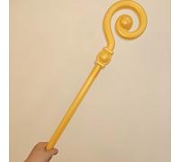 Golden Party Costume Merlin Magic Cane Stage Performance Halloween Prop Plastic Scepter
