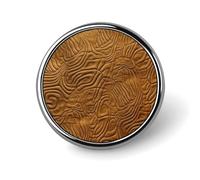 Golden Pattern Badges Circle with Button Design, Personalized Picture Pin Brooches, Round Badge Holders for Decorate Hat Shirt Clothing Bag Accessories