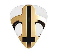 Golden Patternguitar Plectrum 12 Piece Set, 3 Thicknesses With Case For Bass Guitar, &Electric Guitar And More.