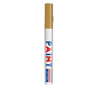 Golden Permanent Marker Pen - Creative Supplies Quick Drying Fine Point, Golden Painting Pen for Tombstone - For Illustration DIY Hobbies Rock Wood Metal Fabric Glass Ceramic Paper
