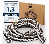 Golden Pets Paracord Dog Lead, 2 m, 4-Way Adjustable, Reflective, Extremely Light & Robust, Braided High-Quality Lead, Small - Large Dogs, E-Book