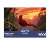Golden Pheasant 1000 Piece Puzzle Mind Challenge For Adults Quiet Evening Bird Gift-Worthy Artwork 38x26cm/1000pcs