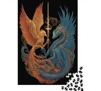 Golden Phoenix 70x50cm/1000pcs Erwachsenenpuzzle - Blue Dragon Erwachsenenpuzzle DIY-Puzzlespielzeug