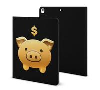 Golden Piggy Banker Printed Tablet Cases Compatible with iPad Series Pencil Holder Slim Trifold Stand Protective Cover