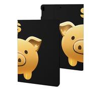 Golden Piggy Banker Printed Tablet Cases Compatible with iPad Series Slim Trifold Stand Protective Cover