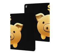 Golden Piggy Banker Printed Tablet Cases Compatible with iPad Series Slim Trifold Stand Protective Cover