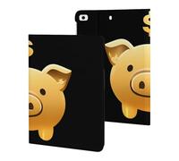 Golden Piggy Banker Printed Tablet Cases Compatible with iPad Series Slim Trifold Stand Protective Cover