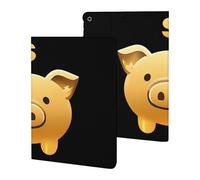 Golden Piggy Banker Printed Tablet Cases Compatible with iPad Series Slim Trifold Stand Protective Cover