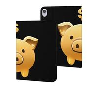 Golden Piggy Banker Printed Tablet Cases Compatible with iPad Series Slim Trifold Stand Protective Cover