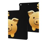 Golden Piggy Banker Printed Tablet Cases Compatible with iPad Series Slim Trifold Stand Protective Cover