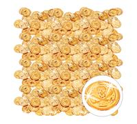Golden pirate coins Buccaneer Doubloons Lightweight 576 Pieces Pirate Play Money