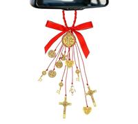 Golden Plush Horse Pendant - Year Of The Horse Mascot For Car Rearview Mirror & Home Decor | Lucky New Year Blessing Gift For Car, Truck, SUV, And Spiritual Celebration