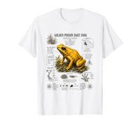 Golden Poison Dart Frog Vintage Scientific Field Guide Art Value Graphic T-Shirt