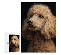 Golden Poodle Portrait Puzzle 1000 Teile Schwer Puzzle Spielzeug Lernspiel Impossible Herausforderungsspielzeug Für Erwachsene Kinder 300 PCS