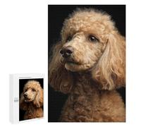 Golden Poodle Portrait Puzzle 1000 Teile Schwer Puzzle Spielzeug Lernspiel Impossible Herausforderungsspielzeug Für Erwachsene Kinder 1000 PCS