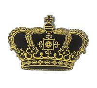 Golden Princess Queen Crown - Iron on Patches Adhesive Emblem Stickers Appliques, Size: 3.27 x 2.87 inches