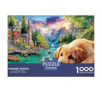 Golden Puppy SceneDynamic 1000-Piece Jigsaw Puzzles for Adults A Treasury of Challenging Puzzle Games for Women And Men - An Excellent Shared Hobby for Adults And Kids Age 12 Years And Up 38x26cm/100