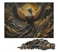 Golden Queen Phoenix Art Wooden Puzzle 300 Pieces, Adult Gift Idea | Puzzle for Adults: puzzle activity for spare time on weekends.