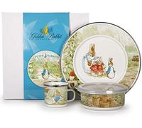 Golden Rabbit FBA_BP99 Dinner Set, Porcelain Enamel Over Steel Enamelware, Peter Rabbit