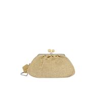 Golden Raffia-effect Shoulder Bag, female, Weekend Max Mara, Clutches, Yellow, ONE SIZE, Bags ONE SIZE
