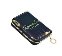 Golden Ramadan Lanterns Wallet Womens Small RFID Blocking Credit Card Wallets Fun Zipper Wallet with Coin Pouch